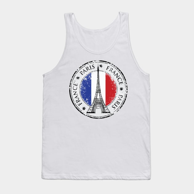 Paris Travel Sticker, France Tank Top by SusannesArtShop